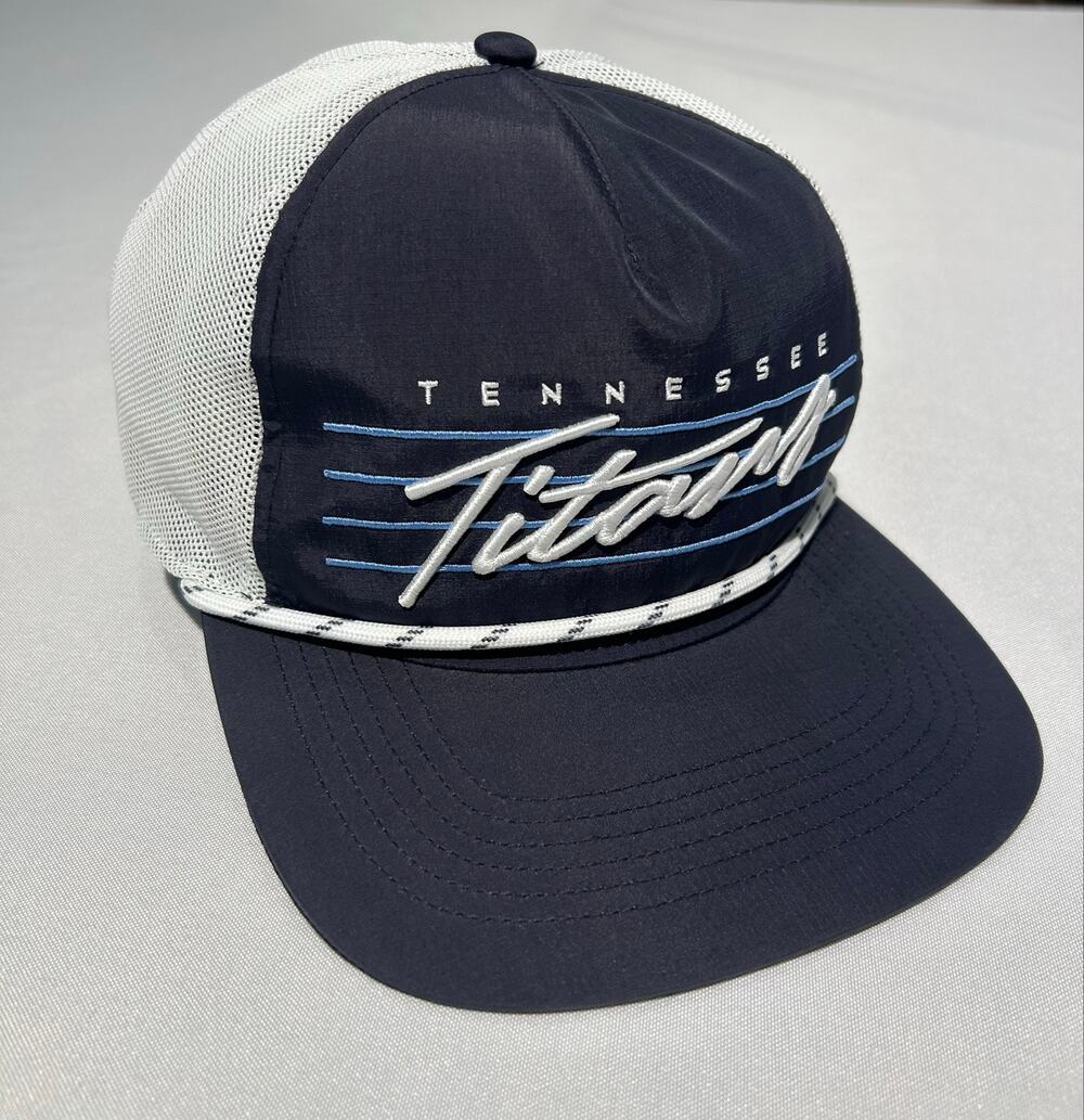 '47 Brand Tennessee Titans Snapback Hat White Navy Adjustable